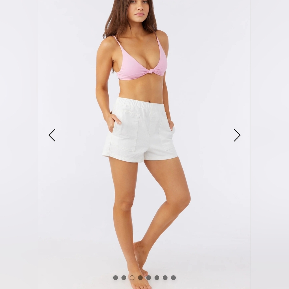 O'NEILL Sonnet - High Waisted Denim Shorts Cream/White Size Med